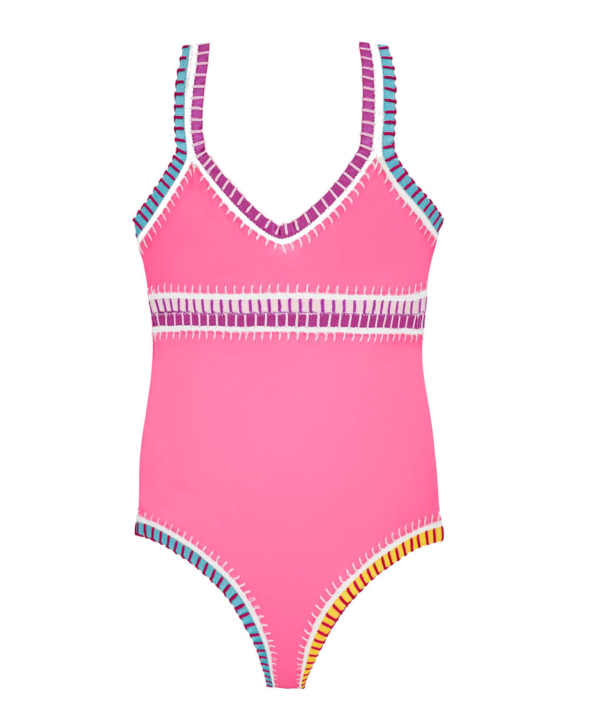Rainbow Embroidered One Piece