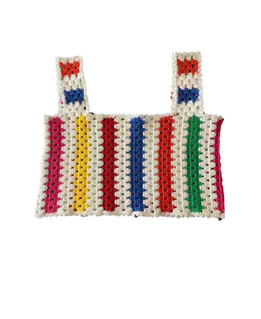 Rainbow Crochet Crop Top