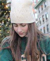 Pearl Embroidery Beanie