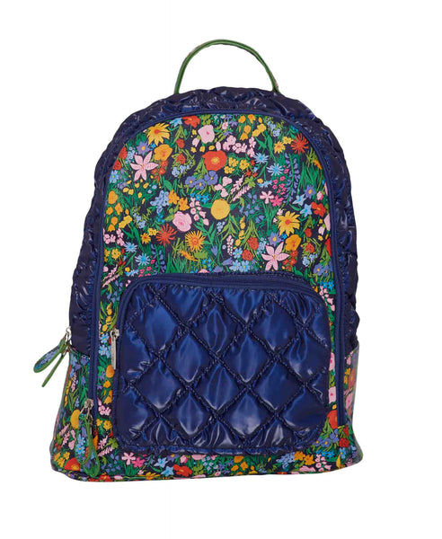 Backpack Floral Quilted Navy